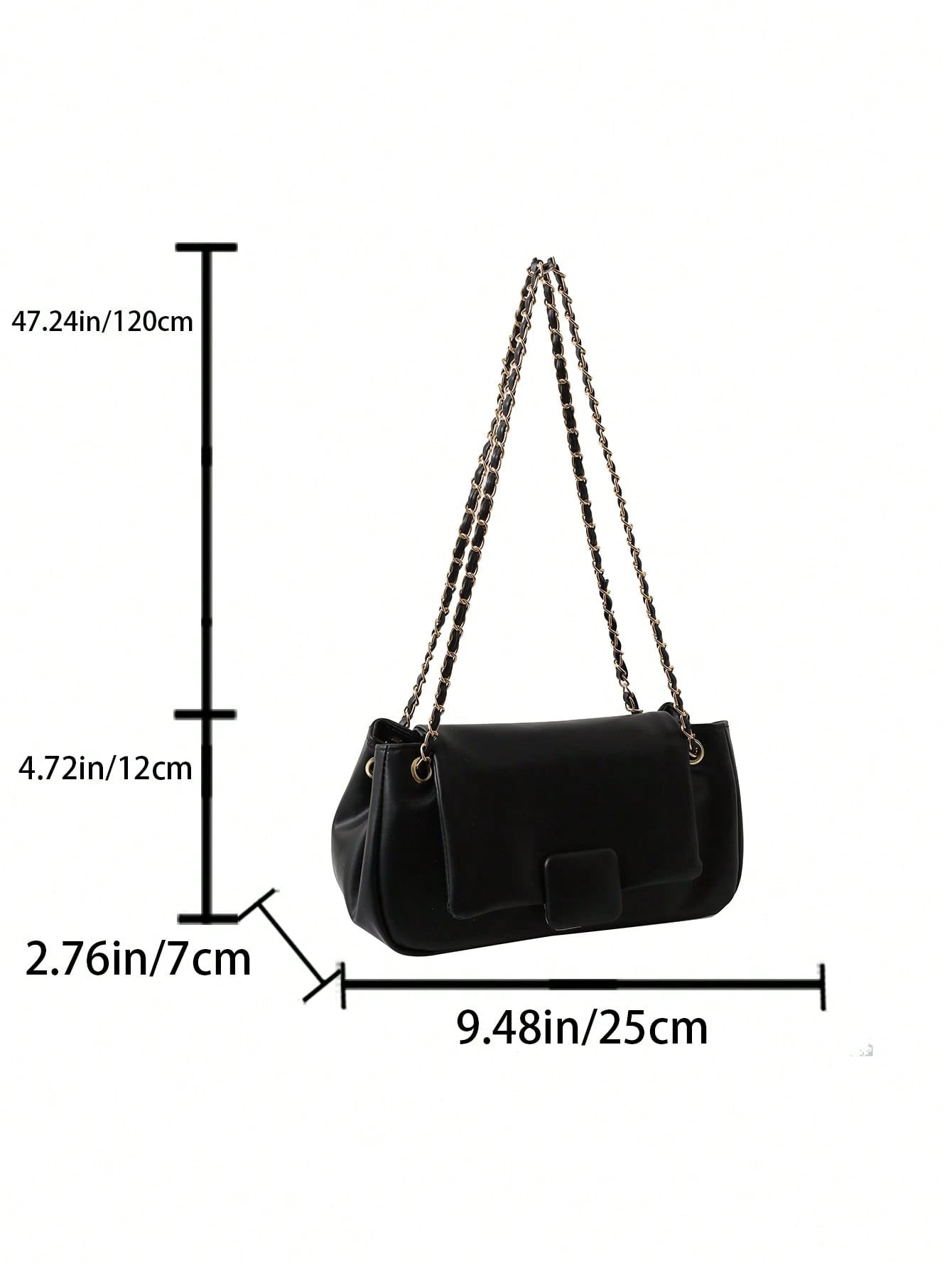 Minimalist Flap Square Bag Chain